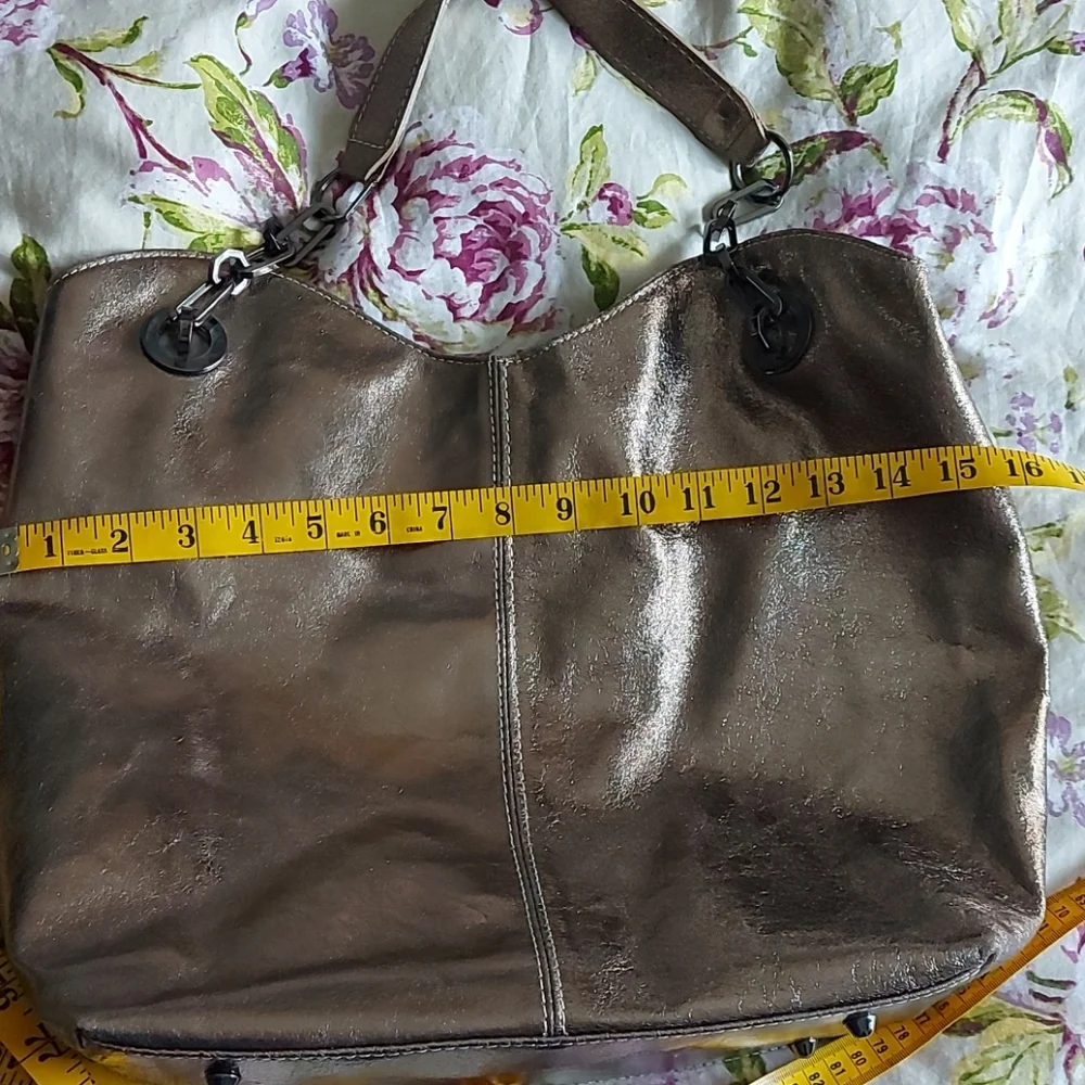 Benvenuti gold Italian leather bag - Picture 8 of 12